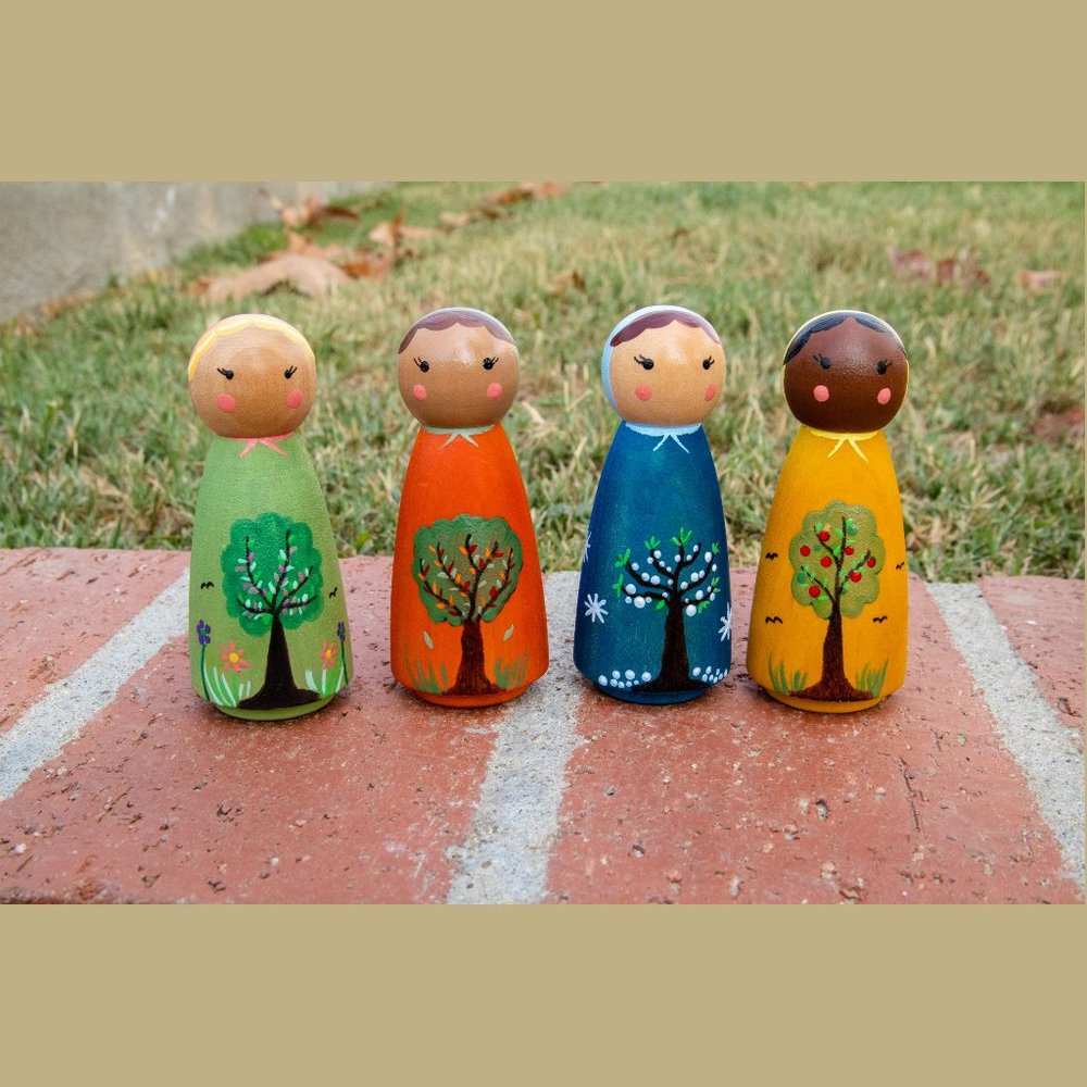 Season Peg Dolls | Montessori | Waldorf | Wood Toys | Preschool